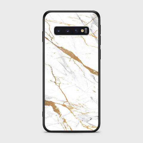 Samsung Galaxy S10 Cover - Mystic Marble Series - HQ Ultra Shine Premium Infinity Glass Soft Silicon Borders Case