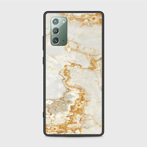 Samsung Galaxy Note 20 Cover - Mystic Marble Series - HQ Ultra Shine Premium Infinity Glass Soft Silicon Borders Case