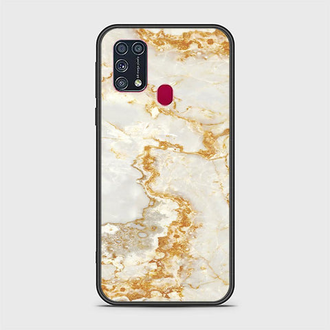 Samsung Galaxy M31 Cover - Mystic Marble Series - HQ Ultra Shine Premium Infinity Glass Soft Silicon Borders Case