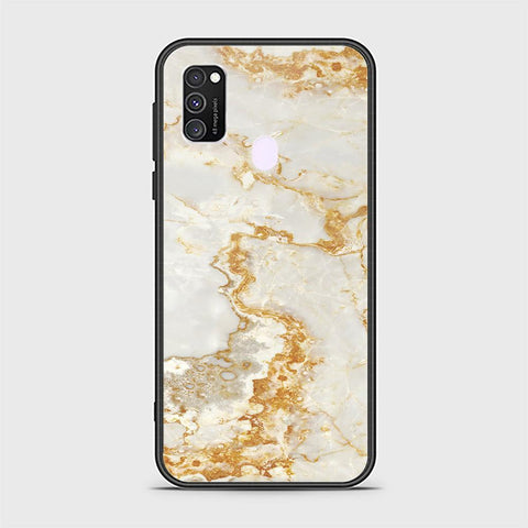 Samsung Galaxy M21 Cover - Mystic Marble Series - HQ Ultra Shine Premium Infinity Glass Soft Silicon Borders Case