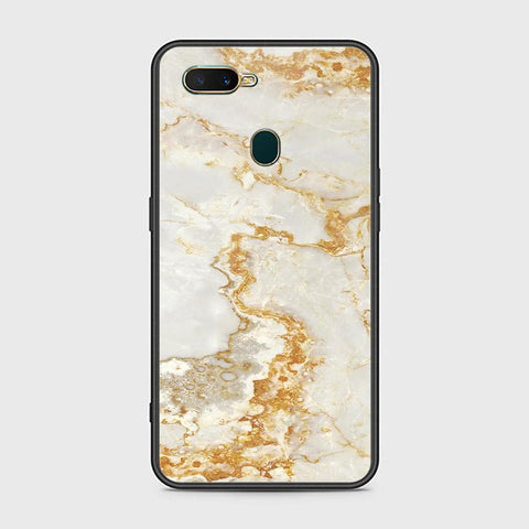 Oppo A7 Cover - Mystic Marble Series - HQ Ultra Shine Premium Infinity Glass Soft Silicon Borders Case