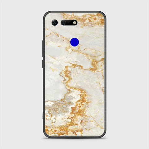 Huawei Honor View 20 Cover - Mystic Marble Series - HQ Ultra Shine Premium Infinity Glass Soft Silicon Borders Case