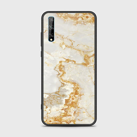 Huawei Y8p Cover- Mystic Marble Series - HQ Ultra Shine Premium Infinity Glass Soft Silicon Borders Case