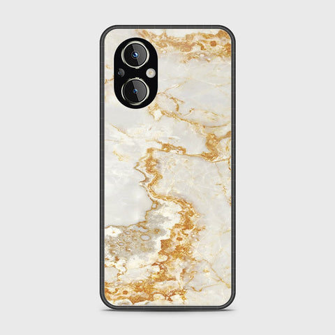 Oppo A96 5G Cover- Mystic Marble Series - HQ Ultra Shine Premium Infinity Glass Soft Silicon Borders Case