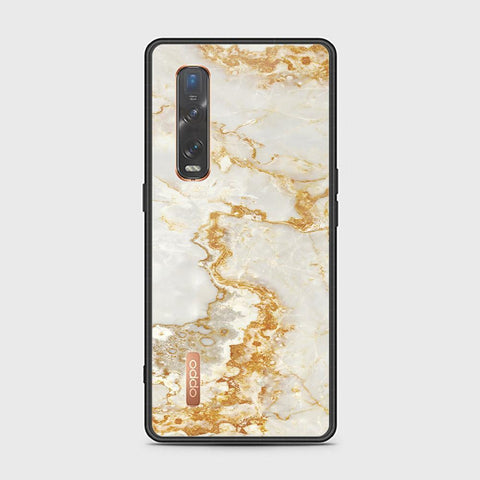 Oppo Find X2 Pro Cover - Mystic Marble Series - HQ Ultra Shine Premium Infinity Glass Soft Silicon Borders Case