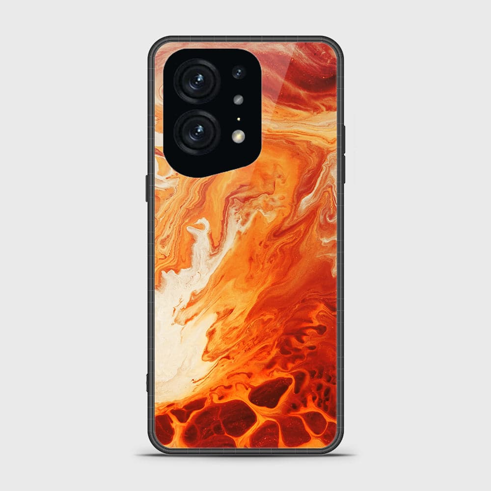 Oppo Find X5 Pro Cover - Mystic Marble Series - HQ Ultra Shine Premium Infinity Glass Soft Silicon Borders Case