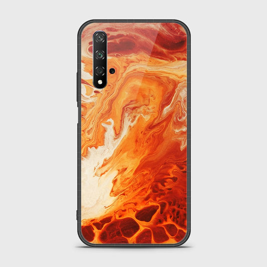 Honor 20 Cover - Mystic Marble Series - HQ Ultra Shine Premium Infinity Glass Soft Silicon Borders Case