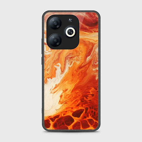 Infinix Hot 40i Cover- Mystic Marble Series - HQ Ultra Shine Premium Infinity Glass Soft Silicon Borders Case