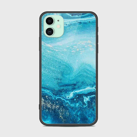 iPhone 11 Cover - Mystic Marble Series - HQ Ultra Shine Premium Infinity Glass Soft Silicon Borders Case