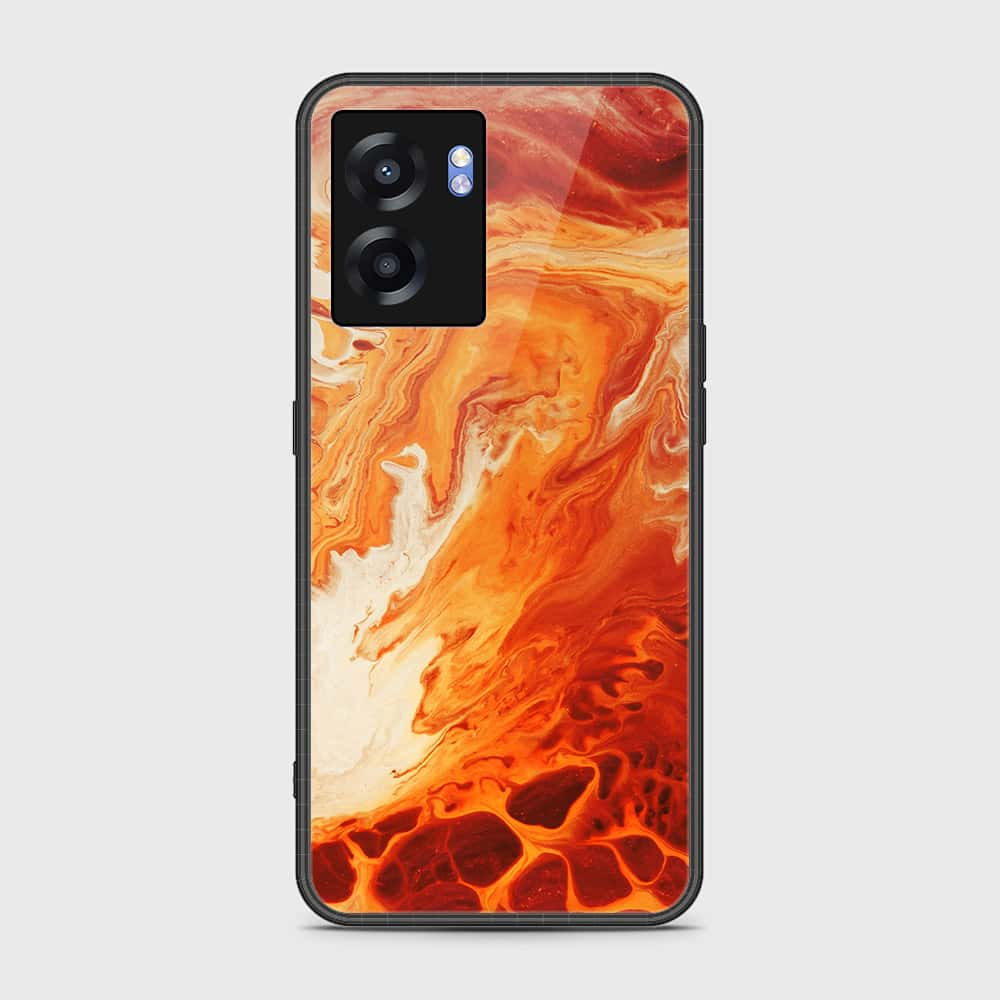 Oppo A77 5G Cover- Mystic Marble Series - HQ Ultra Shine Premium Infinity Glass Soft Silicon Borders Case