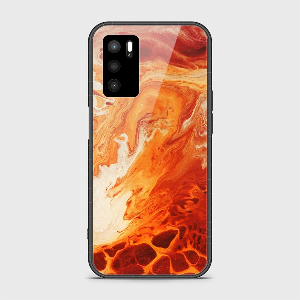 Oppo A16s Cover- Mystic Marble Series - HQ Ultra Shine Premium Infinity Glass Soft Silicon Borders Case