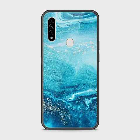 Oppo A8 Cover- Mystic Marble Series - HQ Ultra Shine Premium Infinity Glass Soft Silicon Borders Case