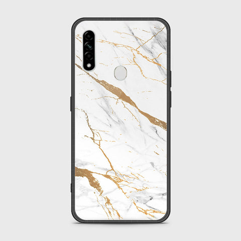 Oppo A8 Cover- Mystic Marble Series - HQ Ultra Shine Premium Infinity Glass Soft Silicon Borders Case