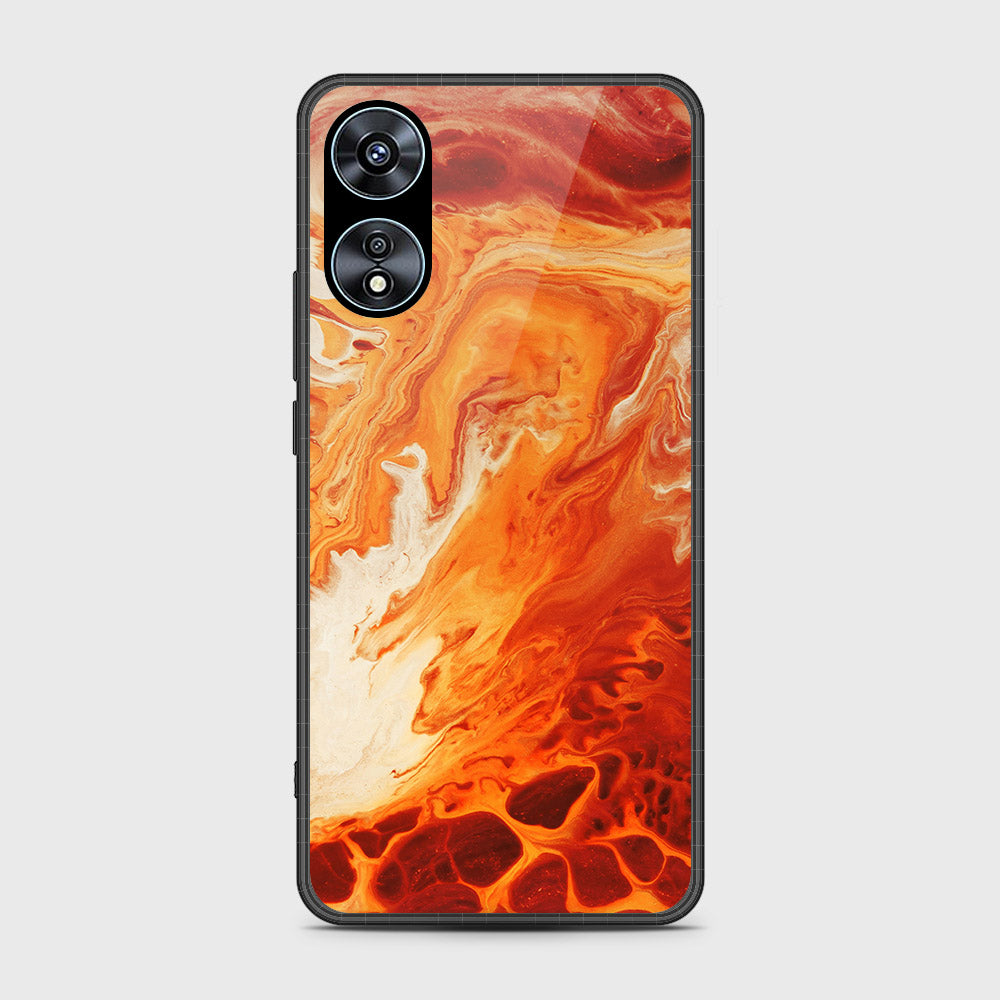 Oppo A78 4G Cover- Mystic Marble Series - HQ Ultra Shine Premium Infinity Glass Soft Silicon Borders Case