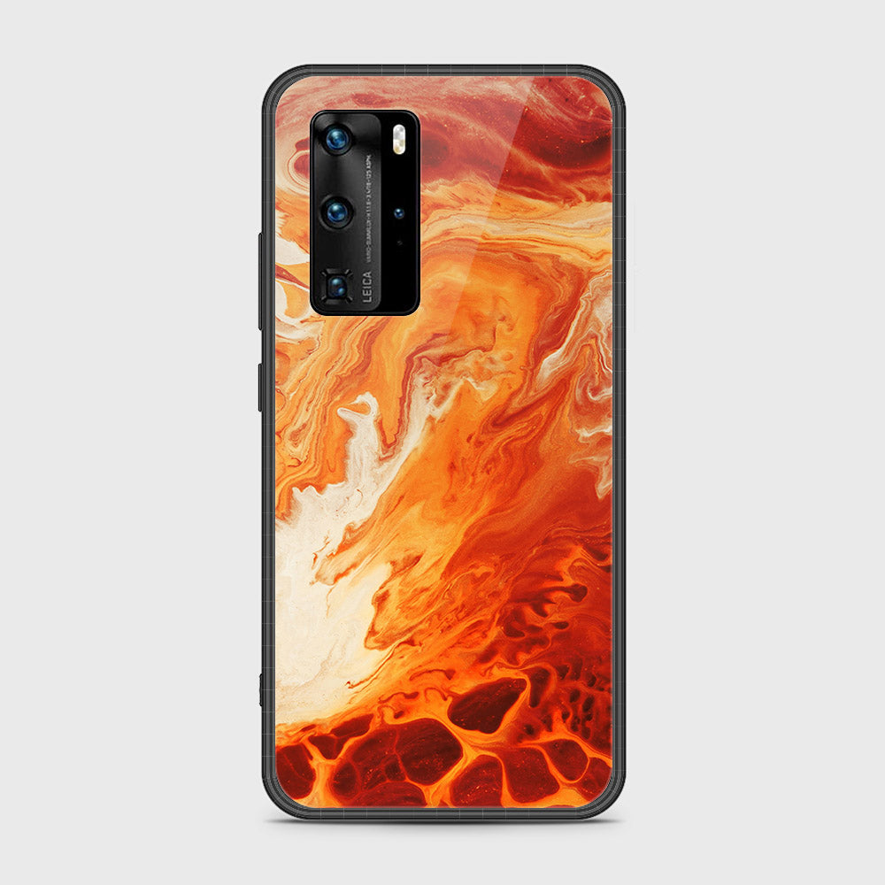 Huawei P40 Pro Cover- Mystic Marble Series - HQ Ultra Shine Premium Infinity Glass Soft Silicon Borders Case