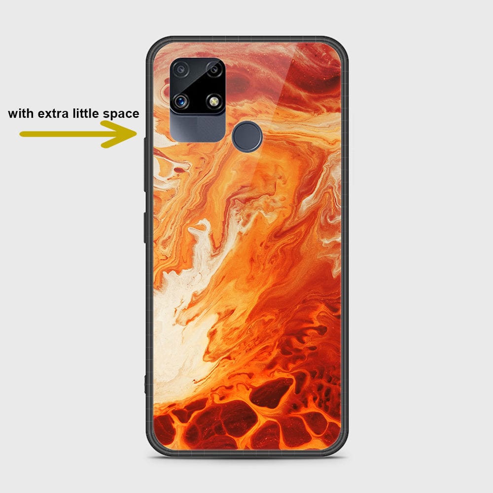 Realme Narzo 20 Cover- Mystic Marble Series - HQ Ultra Shine Premium Infinity Glass Soft Silicon Borders Case