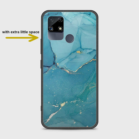 Realme Narzo 30A Cover- Mystic Marble Series - HQ Ultra Shine Premium Infinity Glass Soft Silicon Borders Case
