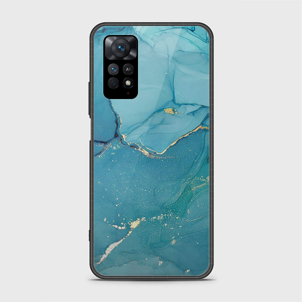 Xiaomi Redmi Note 11 Cover- Mystic Marble Series - HQ Ultra Shine Premium Infinity Glass Soft Silicon Borders Case (Fast Delivery)