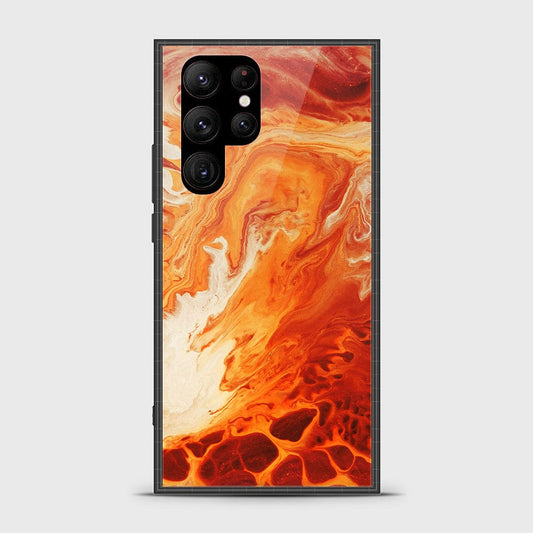 Samsung Galaxy S23 Ultra 5G Cover- Mystic Marble Series - HQ Ultra Shine Premium Infinity Glass Soft Silicon Borders Case