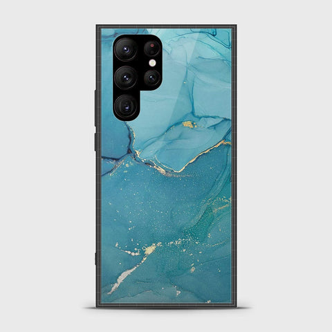 Samsung Galaxy S23 Ultra 5G Cover- Mystic Marble Series - HQ Ultra Shine Premium Infinity Glass Soft Silicon Borders Case