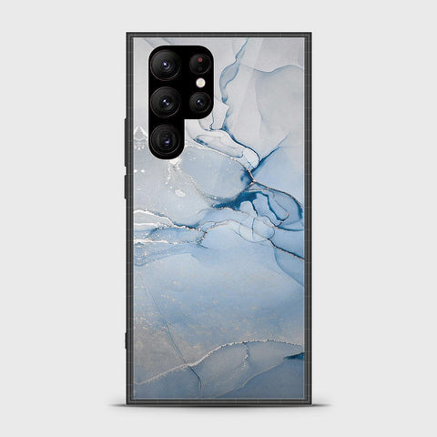 Samsung Galaxy S23 Ultra 5G Cover- Mystic Marble Series - HQ Ultra Shine Premium Infinity Glass Soft Silicon Borders Case