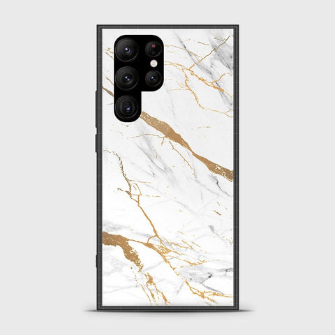 Samsung Galaxy S23 Ultra 5G Cover- Mystic Marble Series - HQ Ultra Shine Premium Infinity Glass Soft Silicon Borders Case