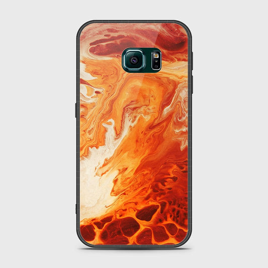 Samsung Galaxy S6 Edge Cover- Mystic Marble Series - HQ Ultra Shine Premium Infinity Glass Soft Silicon Borders Case