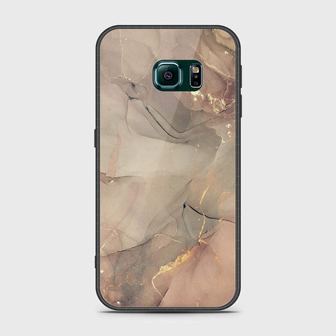 Samsung Galaxy S6 Edge Cover- Mystic Marble Series - HQ Ultra Shine Premium Infinity Glass Soft Silicon Borders Case