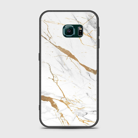 Samsung Galaxy S6 Edge Cover- Mystic Marble Series - HQ Ultra Shine Premium Infinity Glass Soft Silicon Borders Case