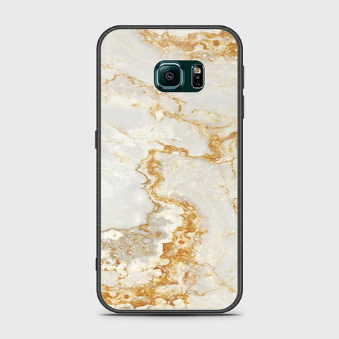 Samsung Galaxy S6 Edge Cover- Mystic Marble Series - HQ Ultra Shine Premium Infinity Glass Soft Silicon Borders Case