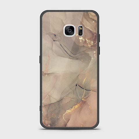 Samsung Galaxy S7 Edge Cover- Mystic Marble Series - HQ Ultra Shine Premium Infinity Glass Soft Silicon Borders Case