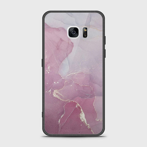 Samsung Galaxy S7 Edge Cover- Mystic Marble Series - HQ Ultra Shine Premium Infinity Glass Soft Silicon Borders Case