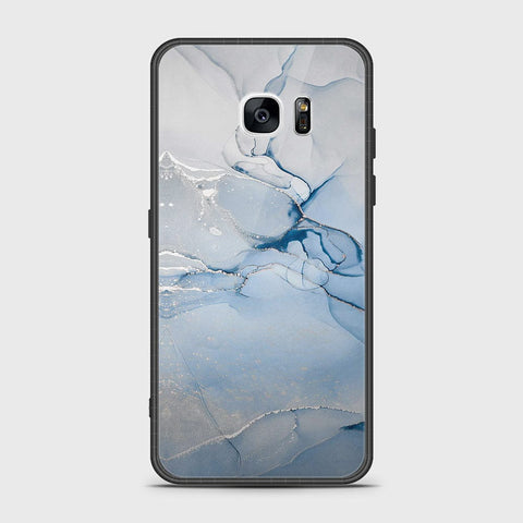 Samsung Galaxy S7 Edge Cover- Mystic Marble Series - HQ Ultra Shine Premium Infinity Glass Soft Silicon Borders Case