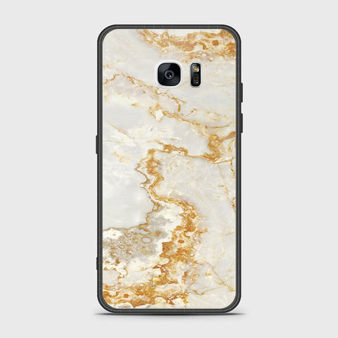 Samsung Galaxy S7 Edge Cover- Mystic Marble Series - HQ Ultra Shine Premium Infinity Glass Soft Silicon Borders Case