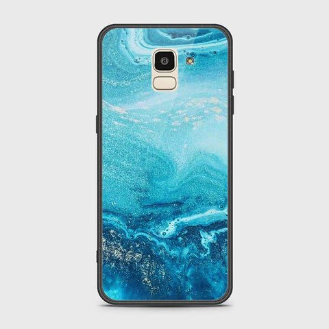 Samsung Galaxy J6 2018 Cover - Mystic Marble Series - HQ Ultra Shine Premium Infinity Glass Soft Silicon Borders Case