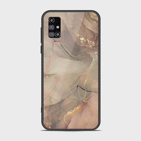 Samsung Galaxy M31s Cover - Mystic Marble Series - HQ Ultra Shine Premium Infinity Glass Soft Silicon Borders Case