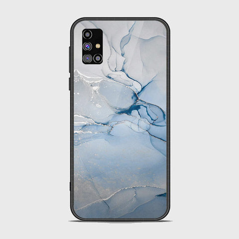 Samsung Galaxy M31s Cover - Mystic Marble Series - HQ Ultra Shine Premium Infinity Glass Soft Silicon Borders Case