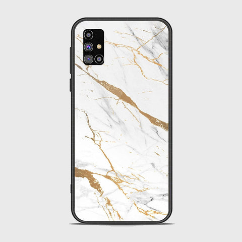 Samsung Galaxy M31s Cover - Mystic Marble Series - HQ Ultra Shine Premium Infinity Glass Soft Silicon Borders Case