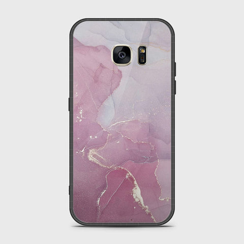 Samsung Galaxy S7 Cover- Mystic Marble Series - HQ Ultra Shine Premium Infinity Glass Soft Silicon Borders Case