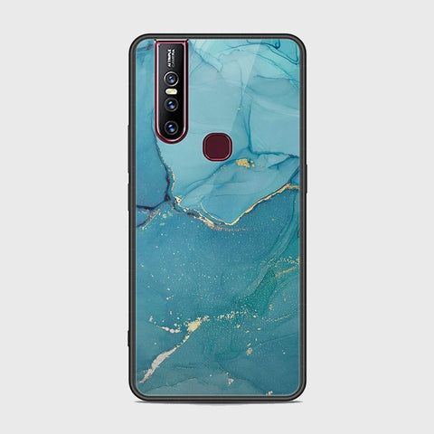 Vivo V15 Cover - Mystic Marble Series - HQ Ultra Shine Premium Infinity Glass Soft Silicon Borders Case