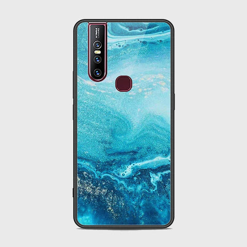 Vivo V15 Cover - Mystic Marble Series - HQ Ultra Shine Premium Infinity Glass Soft Silicon Borders Case