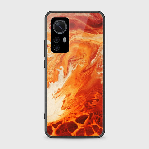 Xiaomi 12 Cover- Mystic Marble Series - HQ Ultra Shine Premium Infinity Glass Soft Silicon Borders Case