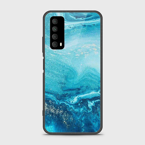 Huawei Psmart 2021 Cover- Mystic Marble Series - HQ Ultra Shine Premium Infinity Glass Soft Silicon Borders Case