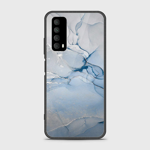 Huawei Psmart 2021 Cover- Mystic Marble Series - HQ Ultra Shine Premium Infinity Glass Soft Silicon Borders Case