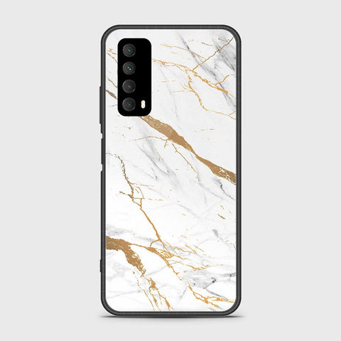 Huawei Psmart 2021 Cover- Mystic Marble Series - HQ Ultra Shine Premium Infinity Glass Soft Silicon Borders Case