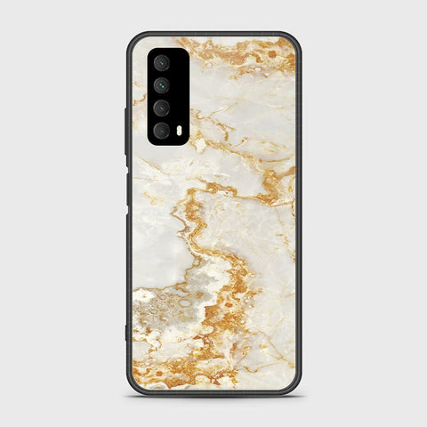 Huawei Psmart 2021 Cover- Mystic Marble Series - HQ Ultra Shine Premium Infinity Glass Soft Silicon Borders Case