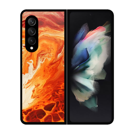 Samsung Galaxy Z Fold 3 5G Cover- Mystic Marble Series - HQ Premium Shine Durable Shatterproof Case - Soft Silicon Borders