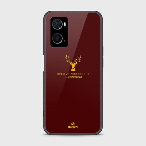 Oppo A76 Cover- Nice Series - D206 - HQ Ultra Shine Premium Infinity Glass Soft Silicon Borders Case ( Fast Delivery )