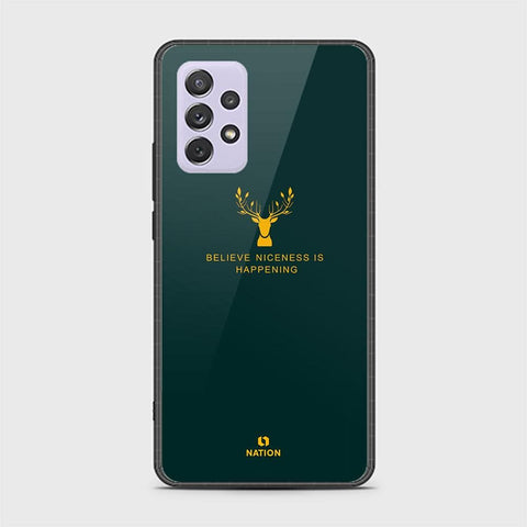 Samsung Galaxy A72 Cover - Nice Series - D83 - HQ Ultra Shine Premium Infinity Glass Soft Silicon Borders Case ( Fast Delivery )