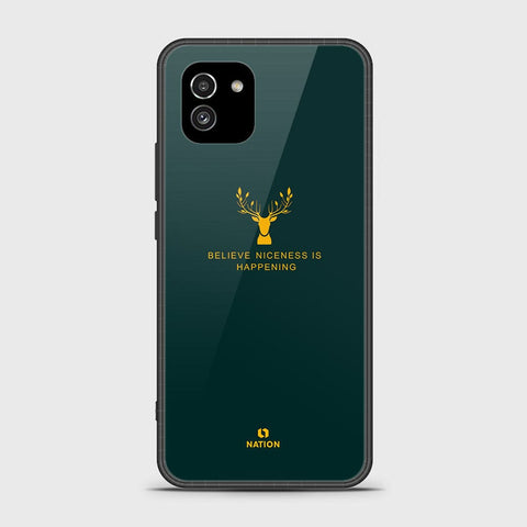 Samsung Galaxy A03 Cover- Nice Series - D30 - HQ Ultra Shine Premium Infinity Glass Soft Silicon Borders Case ( Fast Delivery )